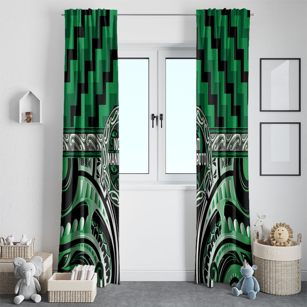 Aotearoa Ngati Maniapoto Window Curtain Maori Iwi Poutama Puhoro Tattoo
