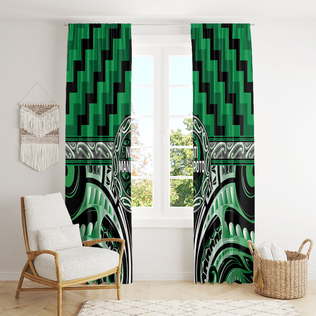 Aotearoa Ngati Maniapoto Window Curtain Maori Iwi Poutama Puhoro Tattoo