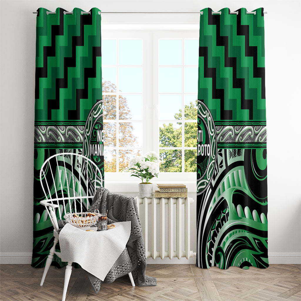 Aotearoa Ngati Maniapoto Window Curtain Maori Iwi Poutama Puhoro Tattoo