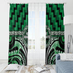 Aotearoa Ngati Maniapoto Window Curtain Maori Iwi Poutama Puhoro Tattoo