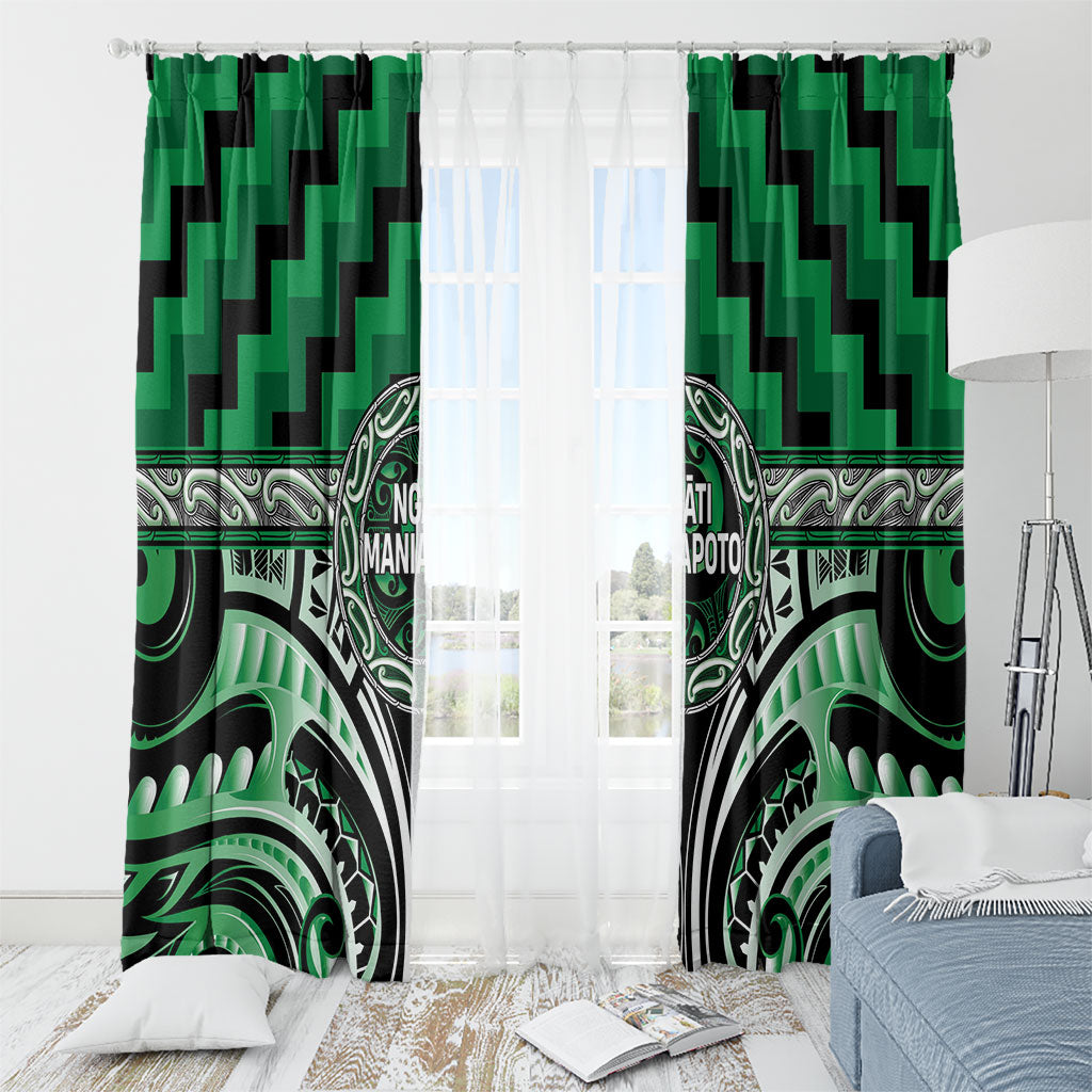 Aotearoa Ngati Maniapoto Window Curtain Maori Iwi Poutama Puhoro Tattoo