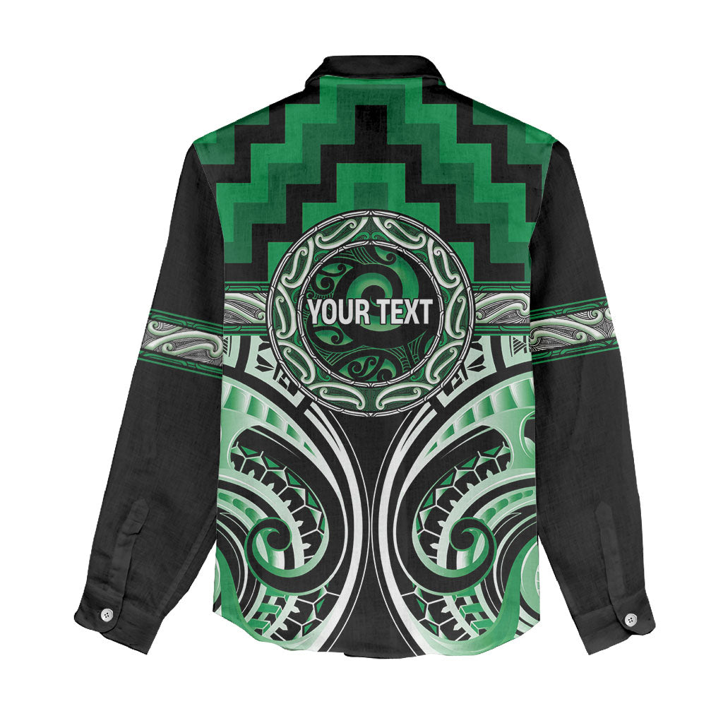 Aotearoa Ngati Maniapoto Personalised Women Casual Shirt Maori Iwi Poutama Puhoro Tattoo