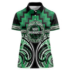 Aotearoa Ngati Maniapoto Personalised Women Polo Shirt Maori Iwi Poutama Puhoro Tattoo
