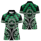 Aotearoa Ngati Maniapoto Personalised Women Polo Shirt Maori Iwi Poutama Puhoro Tattoo