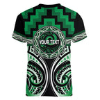 Aotearoa Ngati Maniapoto Personalised Women V-Neck T-Shirt Maori Iwi Poutama Puhoro Tattoo