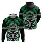 Aotearoa Ngati Maniapoto Personalised Zip Hoodie Maori Iwi Poutama Puhoro Tattoo