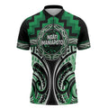 Aotearoa Ngati Maniapoto Personalised Zipper Polo Shirt Maori Iwi Poutama Puhoro Tattoo