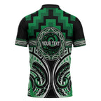 Aotearoa Ngati Maniapoto Personalised Zipper Polo Shirt Maori Iwi Poutama Puhoro Tattoo