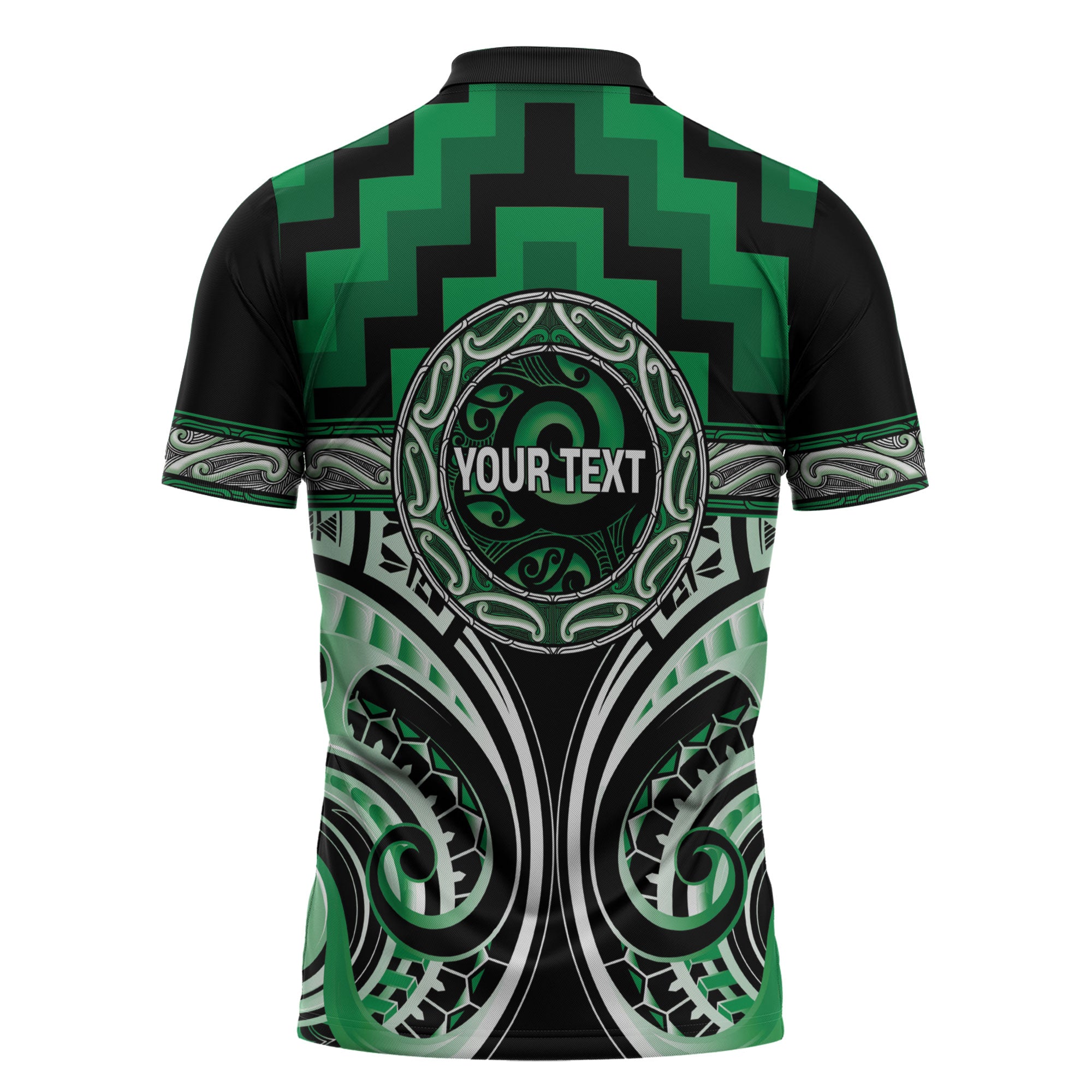 Aotearoa Ngati Maniapoto Personalised Zipper Polo Shirt Maori Iwi Poutama Puhoro Tattoo