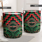 Aotearoa Ngai Tuhoe Laundry Basket Maori Iwi Poutama Puhoro Tattoo