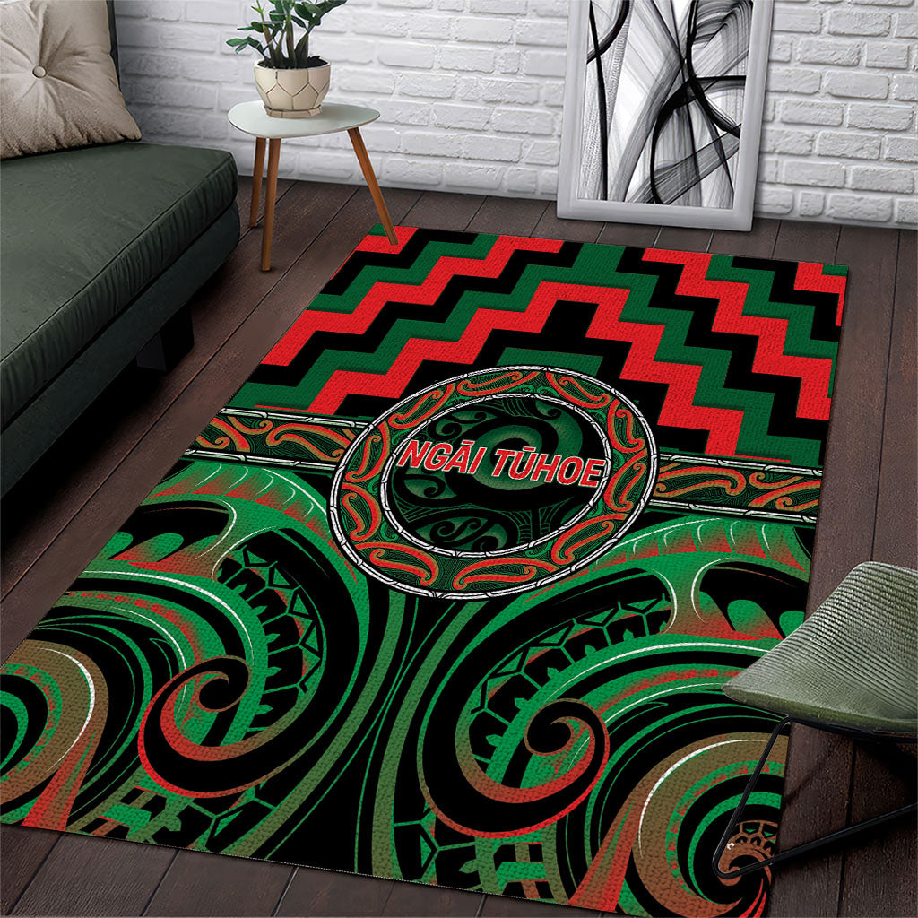 Aotearoa Ngai Tuhoe Area Rug Maori Iwi Poutama Puhoro Tattoo