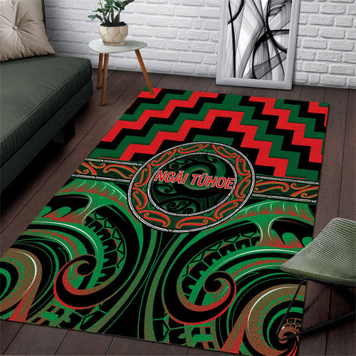 Aotearoa Ngai Tuhoe Area Rug Maori Iwi Poutama Puhoro Tattoo