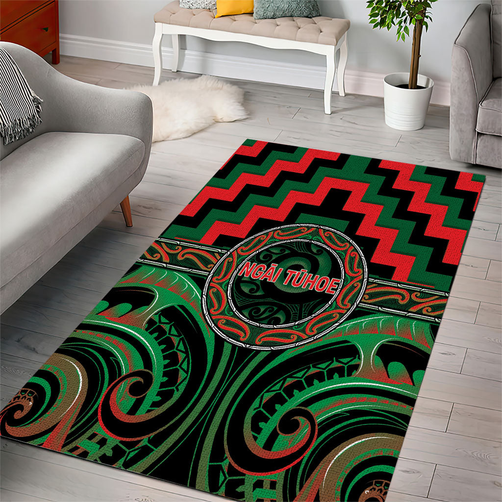 Aotearoa Ngai Tuhoe Area Rug Maori Iwi Poutama Puhoro Tattoo