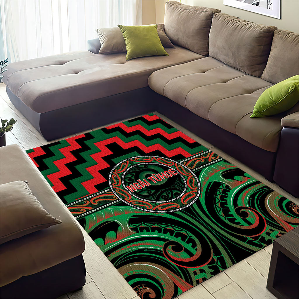 Aotearoa Ngai Tuhoe Area Rug Maori Iwi Poutama Puhoro Tattoo