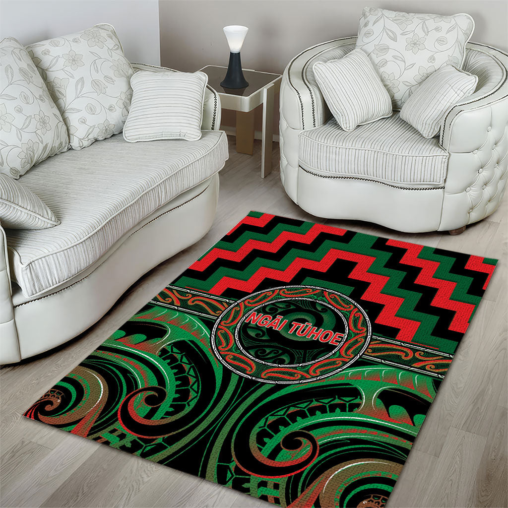Aotearoa Ngai Tuhoe Area Rug Maori Iwi Poutama Puhoro Tattoo