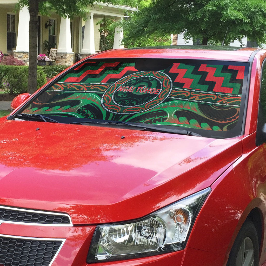 Aotearoa Ngai Tuhoe Auto Sun Shade Maori Iwi Poutama Puhoro Tattoo