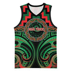 Aotearoa Ngai Tuhoe Personalised Basketball Jersey Maori Iwi Poutama Puhoro Tattoo