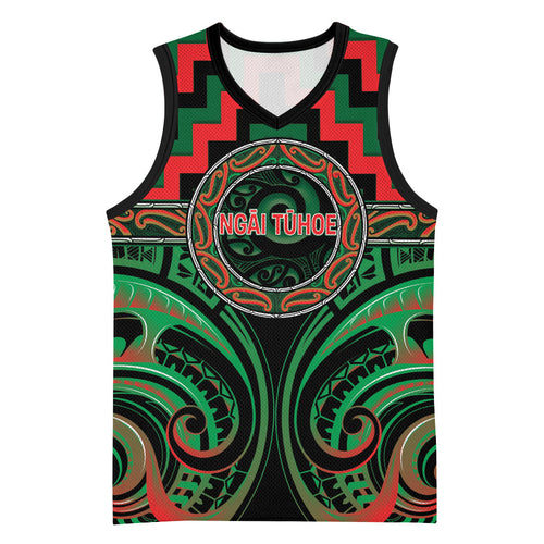 Aotearoa Ngai Tuhoe Personalised Basketball Jersey Maori Iwi Poutama Puhoro Tattoo