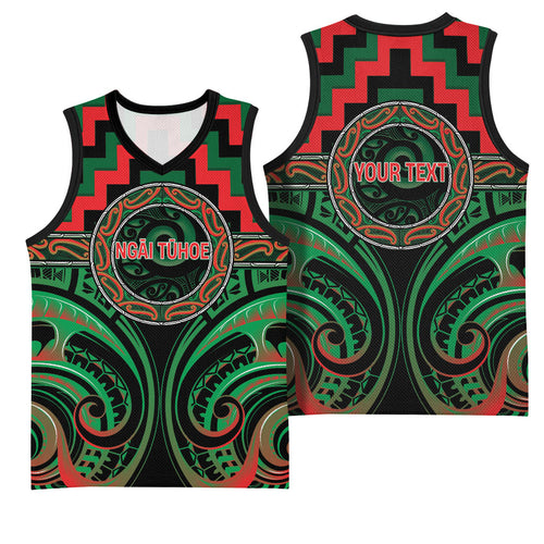 Aotearoa Ngai Tuhoe Personalised Basketball Jersey Maori Iwi Poutama Puhoro Tattoo