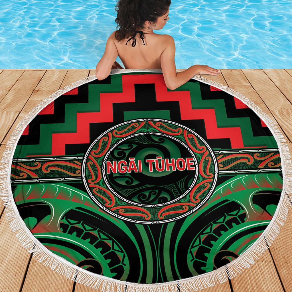 Aotearoa Ngai Tuhoe Beach Blanket Maori Iwi Poutama Puhoro Tattoo