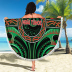Aotearoa Ngai Tuhoe Beach Blanket Maori Iwi Poutama Puhoro Tattoo