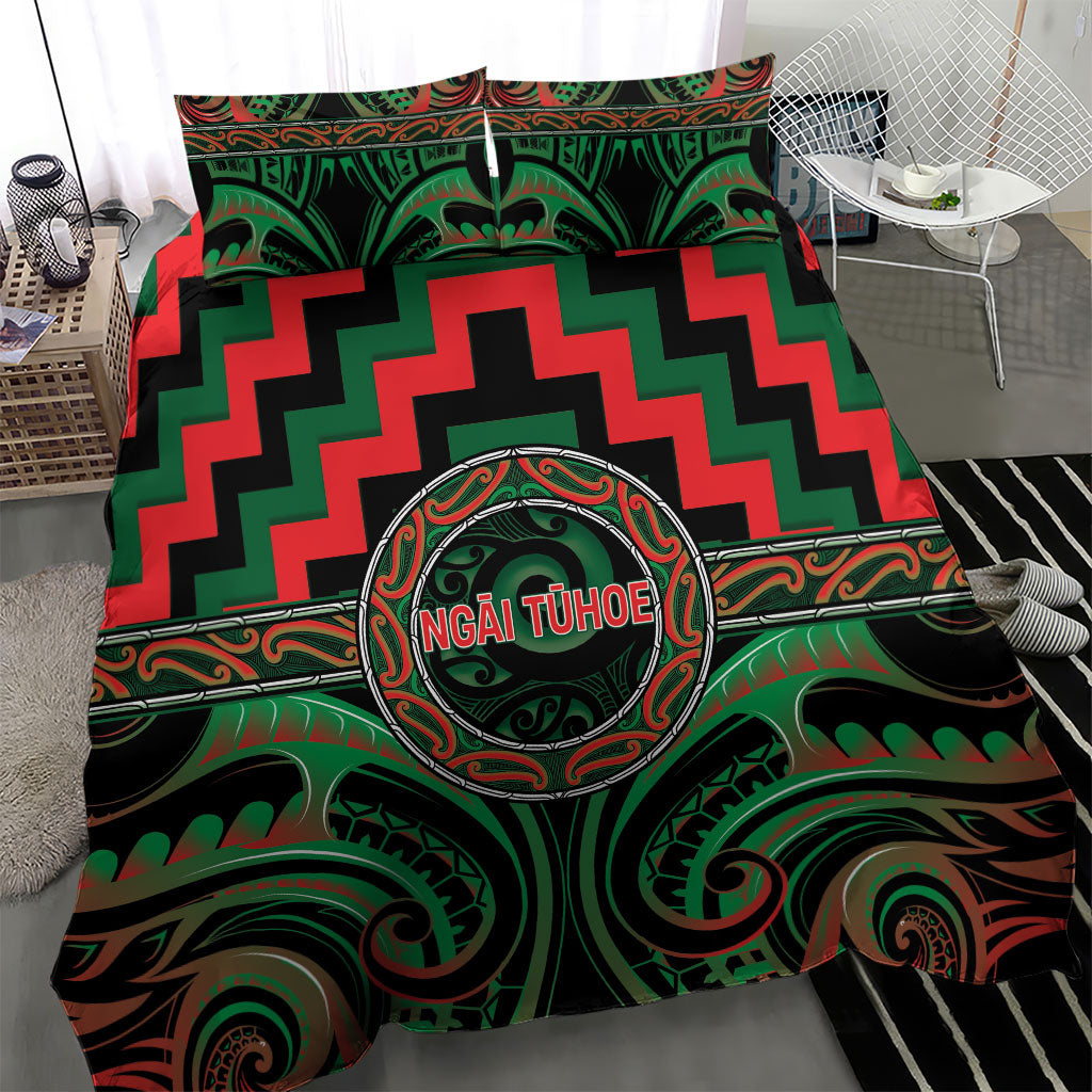 Aotearoa Ngai Tuhoe Bedding Set Maori Iwi Poutama Puhoro Tattoo