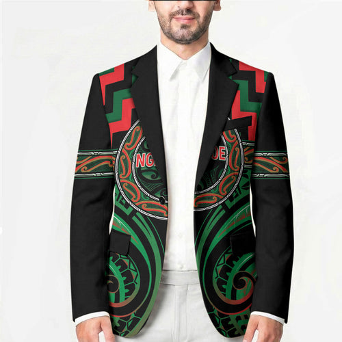 Aotearoa Ngai Tuhoe Personalised Blazer Maori Iwi Poutama Puhoro Tattoo