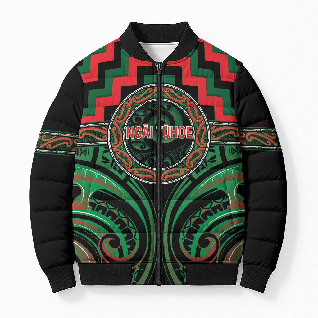 Aotearoa Ngai Tuhoe Personalised Bomber Puffer Jacket Maori Iwi Poutama Puhoro Tattoo