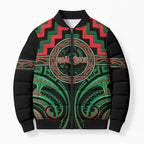 Aotearoa Ngai Tuhoe Personalised Bomber Puffer Jacket Maori Iwi Poutama Puhoro Tattoo