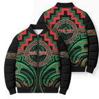 Aotearoa Ngai Tuhoe Personalised Bomber Puffer Jacket Maori Iwi Poutama Puhoro Tattoo