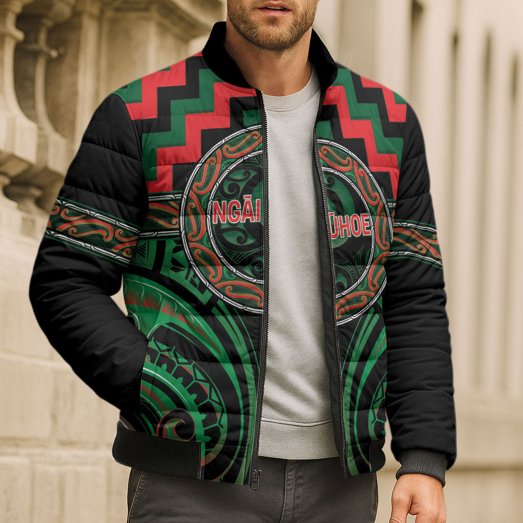 Aotearoa Ngai Tuhoe Personalised Bomber Puffer Jacket Maori Iwi Poutama Puhoro Tattoo