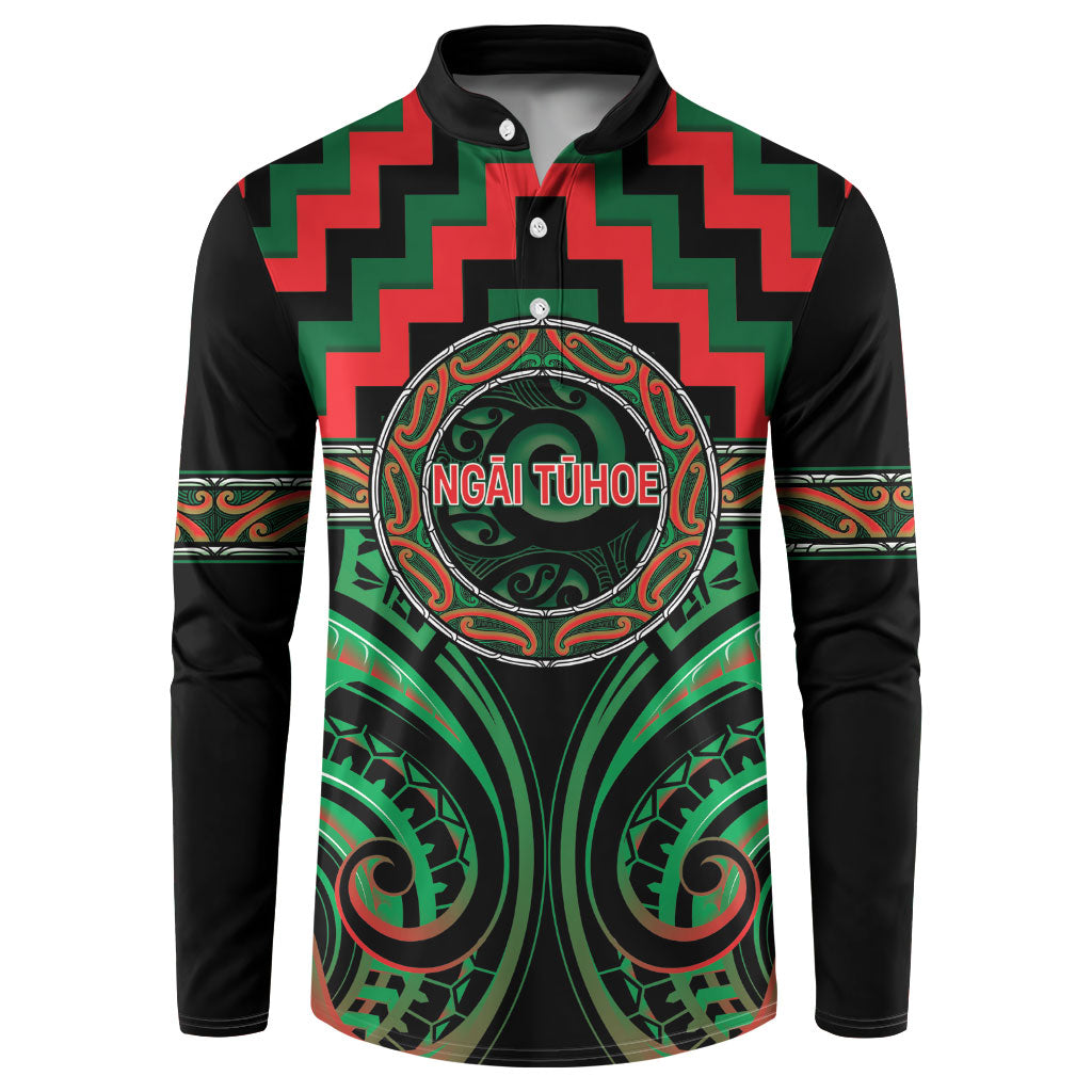 Aotearoa Ngai Tuhoe Personalised Button Sweatshirt Maori Iwi Poutama Puhoro Tattoo