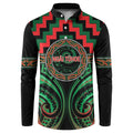 Aotearoa Ngai Tuhoe Personalised Button Sweatshirt Maori Iwi Poutama Puhoro Tattoo