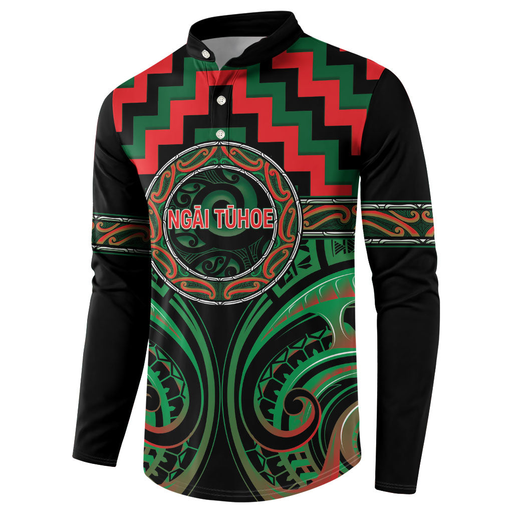 Aotearoa Ngai Tuhoe Personalised Button Sweatshirt Maori Iwi Poutama Puhoro Tattoo