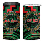 Aotearoa Ngai Tuhoe Personalised 4 in 1 Can Cooler Tumbler Maori Iwi Poutama Puhoro Tattoo