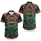 Aotearoa Ngai Tuhoe Personalised Couples Matching Long Sleeve Bodycon Dress and Hawaiian Shirt Maori Iwi Poutama Puhoro Tattoo