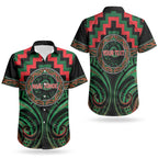 Aotearoa Ngai Tuhoe Personalised Couples Matching Off Shoulder Maxi Dress and Hawaiian Shirt Maori Iwi Poutama Puhoro Tattoo