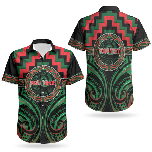 Aotearoa Ngai Tuhoe Personalised Couples Matching Off Shoulder Maxi Dress and Hawaiian Shirt Maori Iwi Poutama Puhoro Tattoo