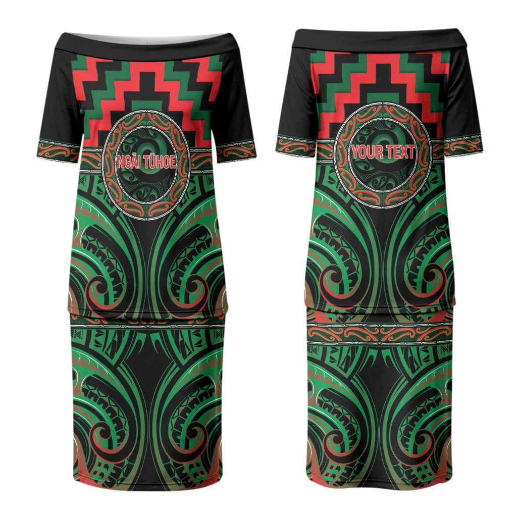 Aotearoa Ngai Tuhoe Personalised Couples Matching Puletasi and Hawaiian Shirt Maori Iwi Poutama Puhoro Tattoo