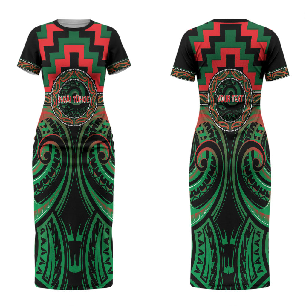 Aotearoa Ngai Tuhoe Personalised Couples Matching Short Sleeve Bodycon Dress and Long Sleeve Button Shirt Maori Iwi Poutama Puhoro Tattoo