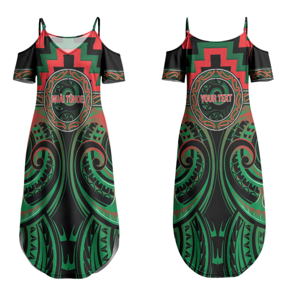 Aotearoa Ngai Tuhoe Personalised Couples Matching Summer Maxi Dress and Hawaiian Shirt Maori Iwi Poutama Puhoro Tattoo
