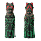 Aotearoa Ngai Tuhoe Personalised Couples Matching Tank Maxi Dress and Hawaiian Shirt Maori Iwi Poutama Puhoro Tattoo