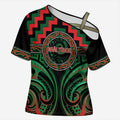 Aotearoa Ngai Tuhoe Personalised Cross Shoulder Shirt Maori Iwi Poutama Puhoro Tattoo