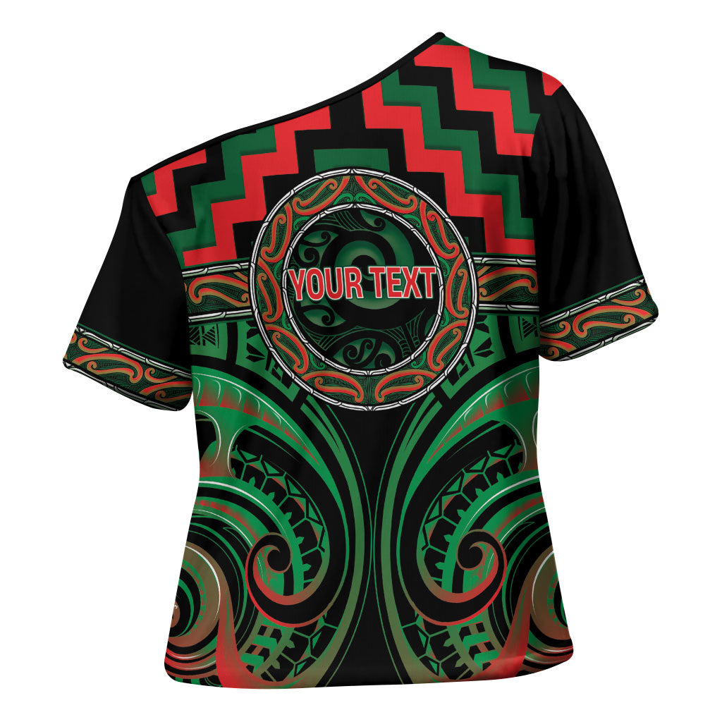 Aotearoa Ngai Tuhoe Personalised Cross Shoulder Shirt Maori Iwi Poutama Puhoro Tattoo