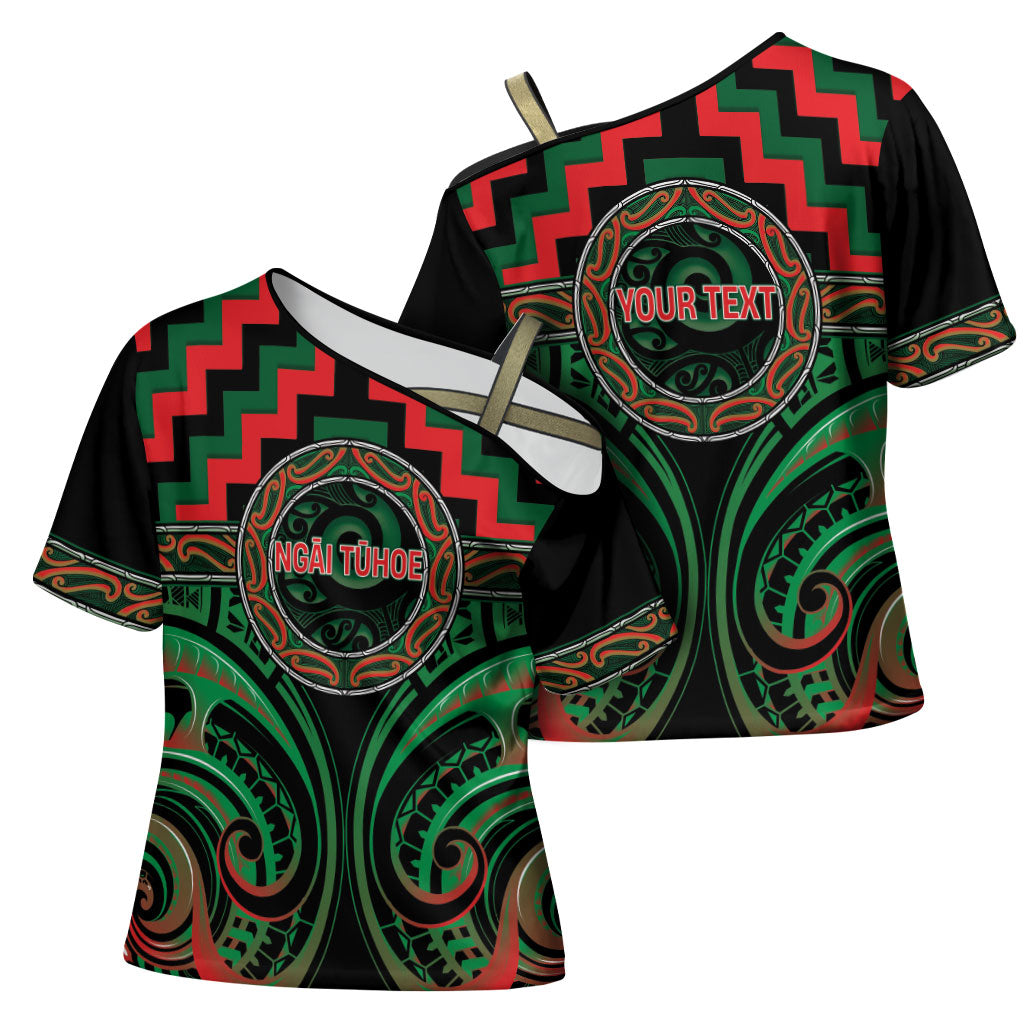 Aotearoa Ngai Tuhoe Personalised Cross Shoulder Shirt Maori Iwi Poutama Puhoro Tattoo