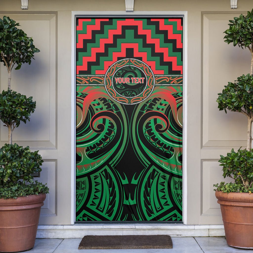Aotearoa Ngai Tuhoe Personalised Door Cover Maori Iwi Poutama Puhoro Tattoo
