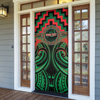 Aotearoa Ngai Tuhoe Personalised Door Cover Maori Iwi Poutama Puhoro Tattoo