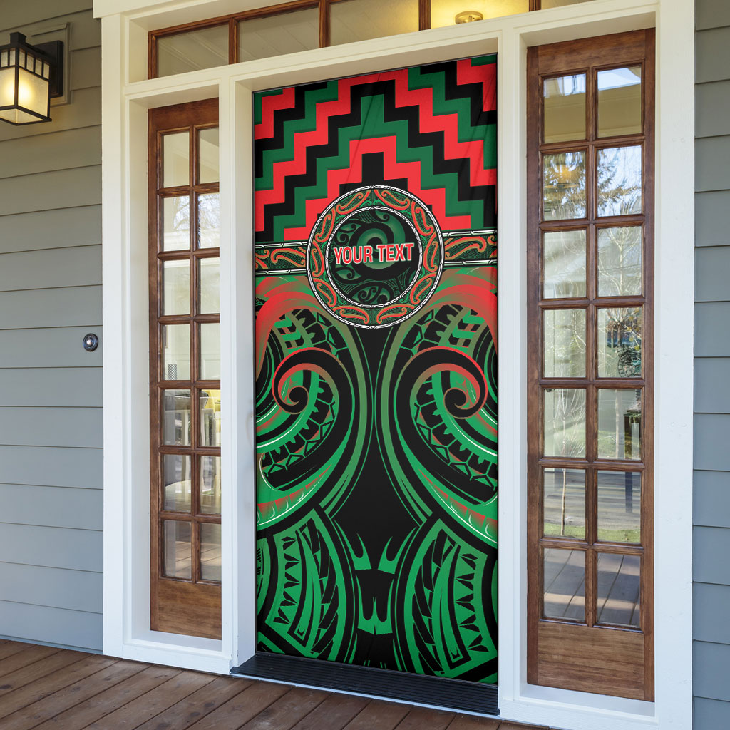 Aotearoa Ngai Tuhoe Personalised Door Cover Maori Iwi Poutama Puhoro Tattoo