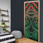 Aotearoa Ngai Tuhoe Personalised Door Cover Maori Iwi Poutama Puhoro Tattoo