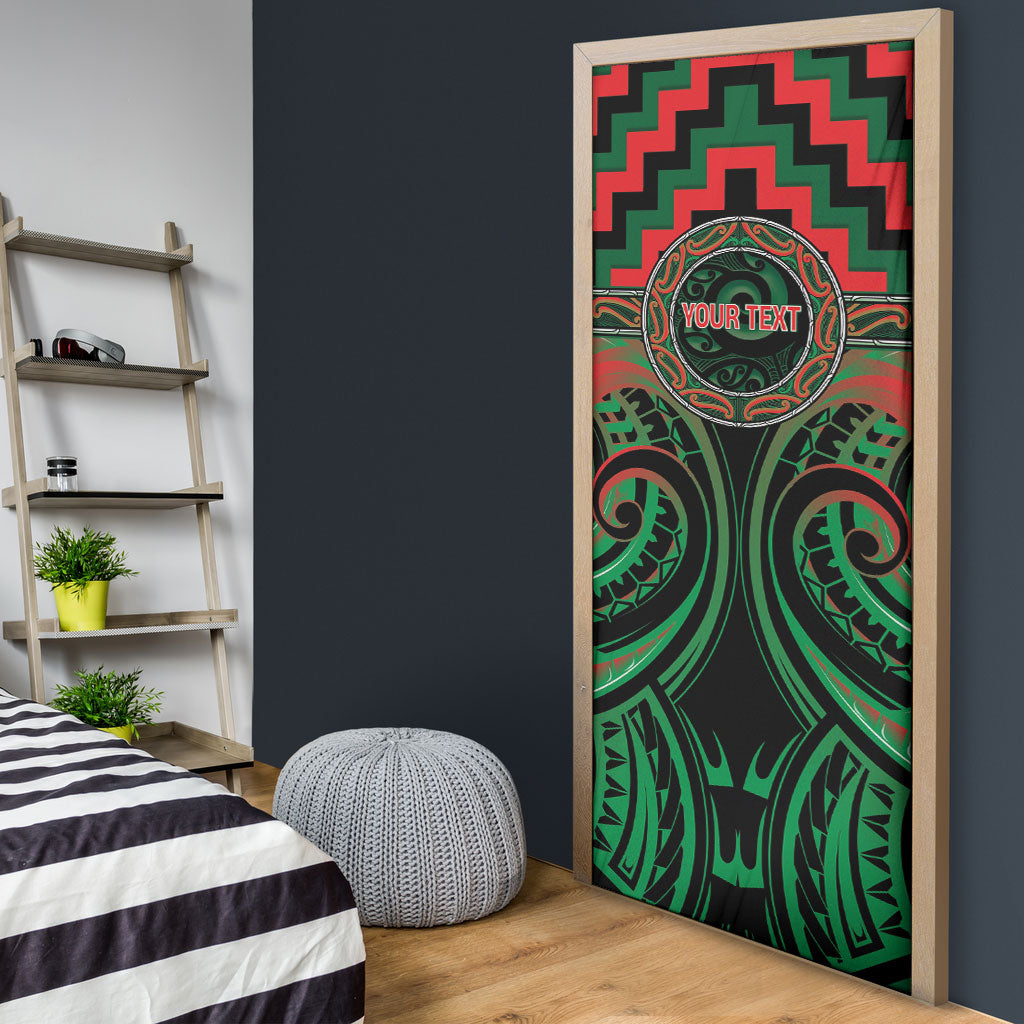 Aotearoa Ngai Tuhoe Personalised Door Cover Maori Iwi Poutama Puhoro Tattoo